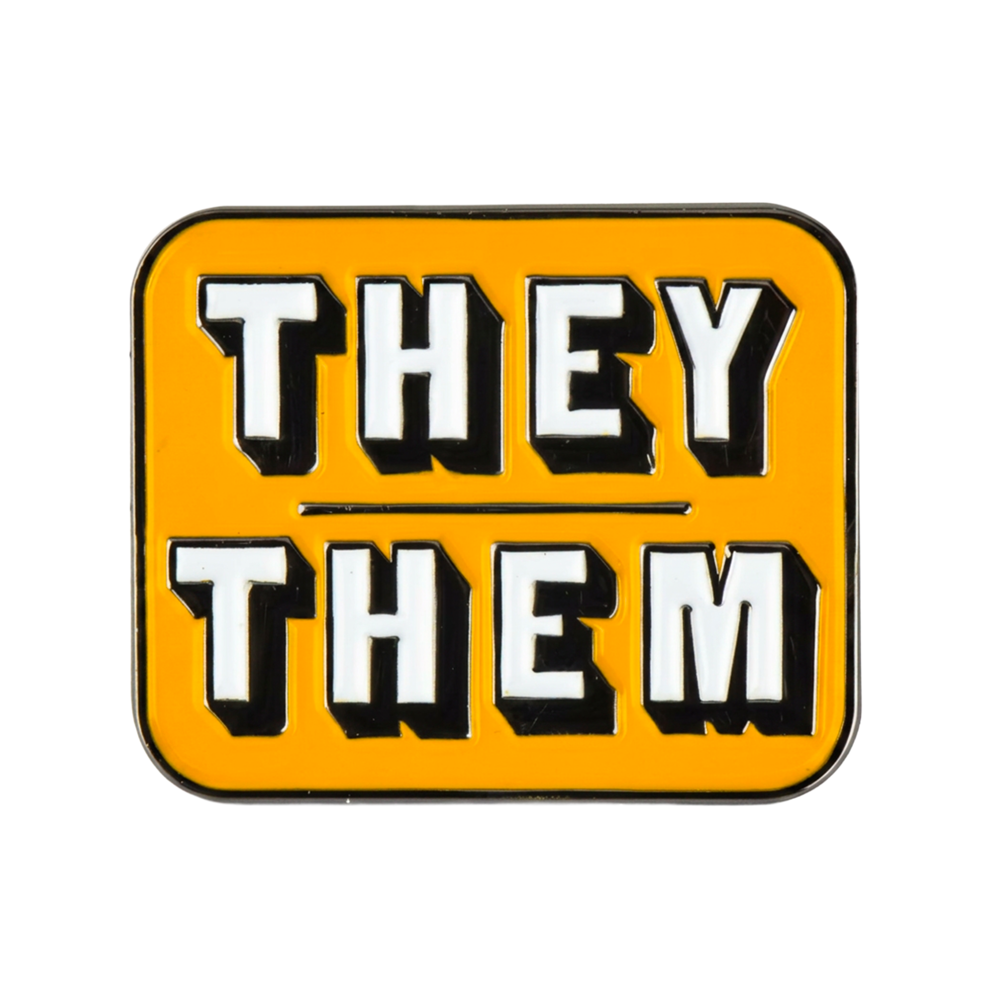 They Them Pronoun Enamel Pin Badge