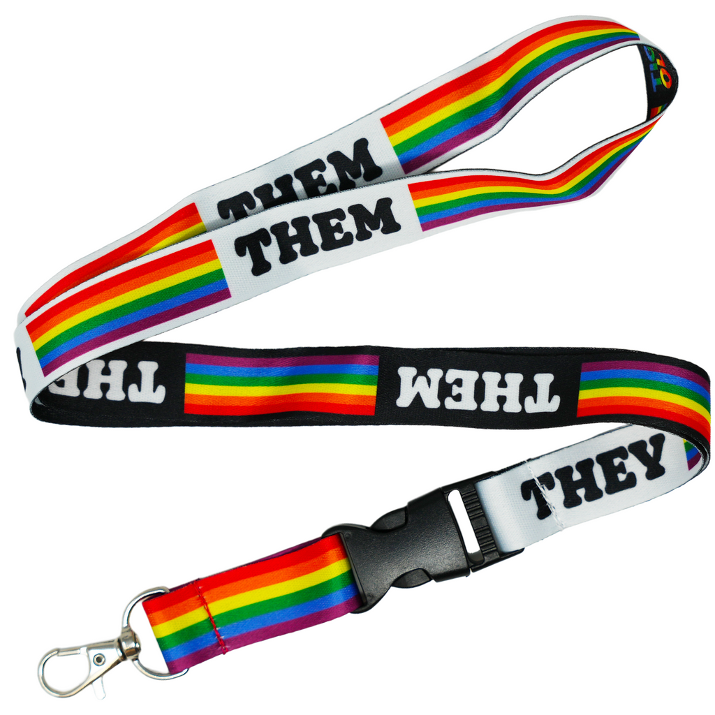 They Them Pronoun Pride Lanyard