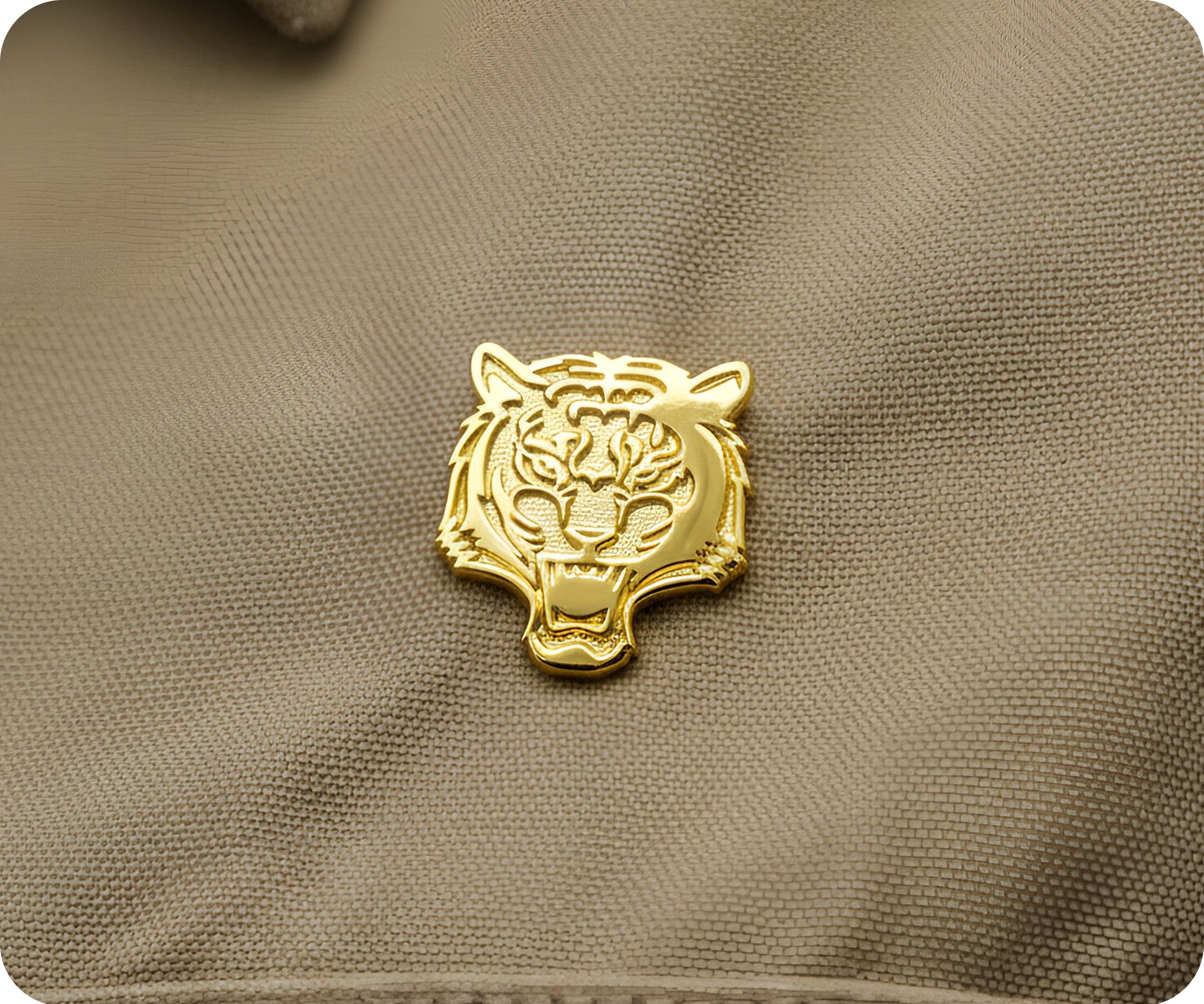 Golden Tiger Pin Badge