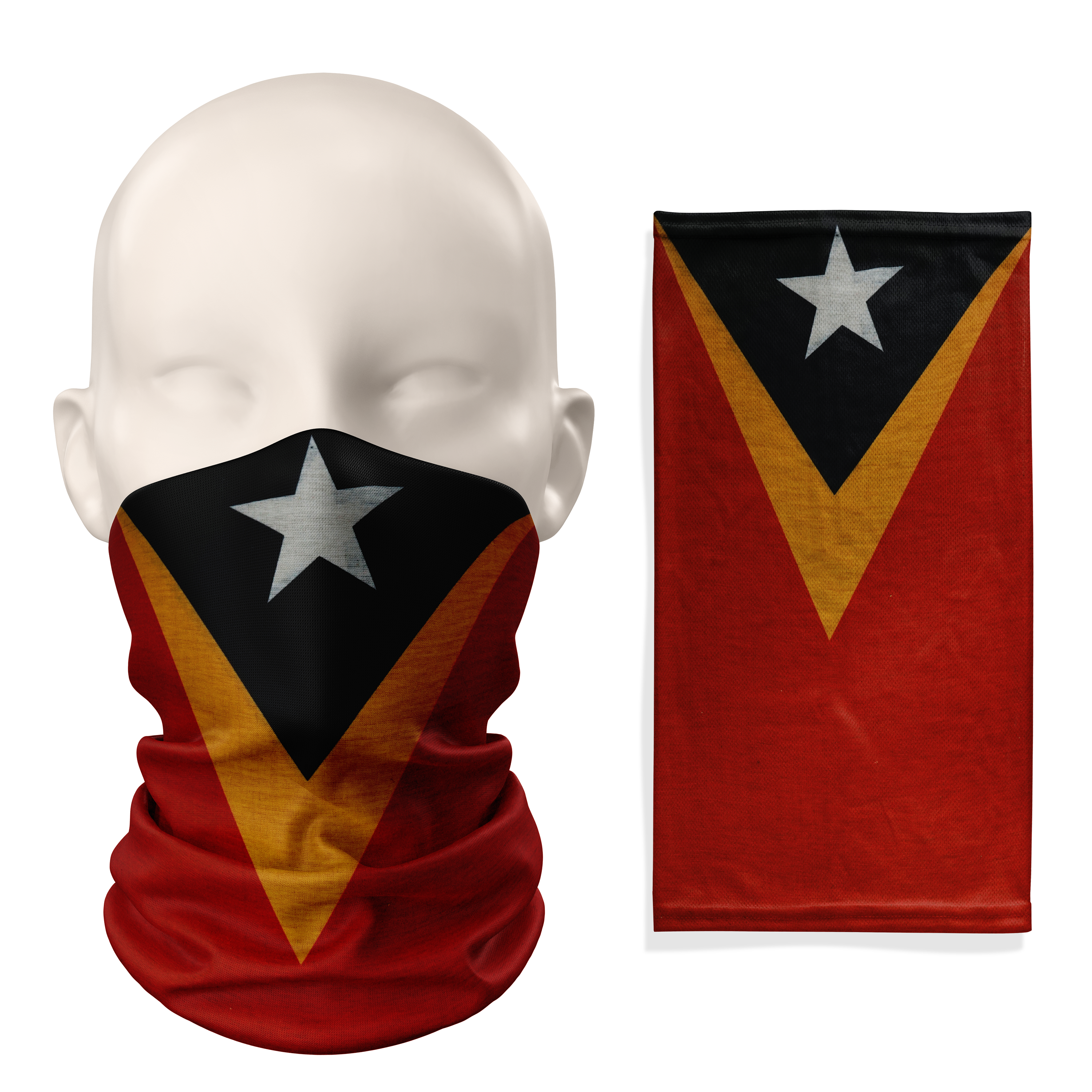Braga cuello con bandera de Timor-Leste – Mascarilla transpirable cubrecuello