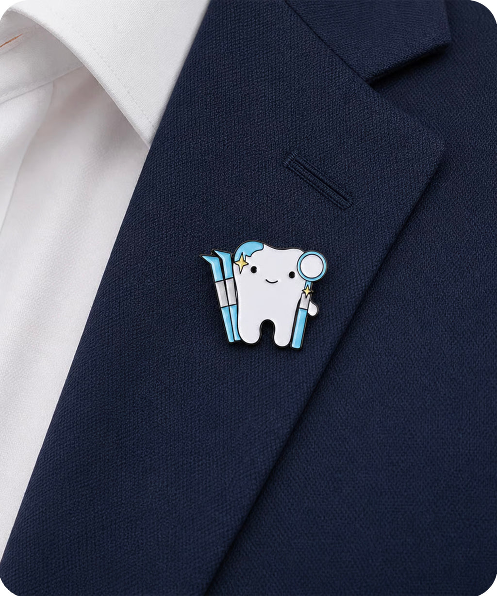 Dentist Tooth Enamel Pin Badge