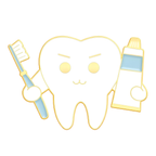 Pin de esmalte de dentista con diente de Bush y Pasta