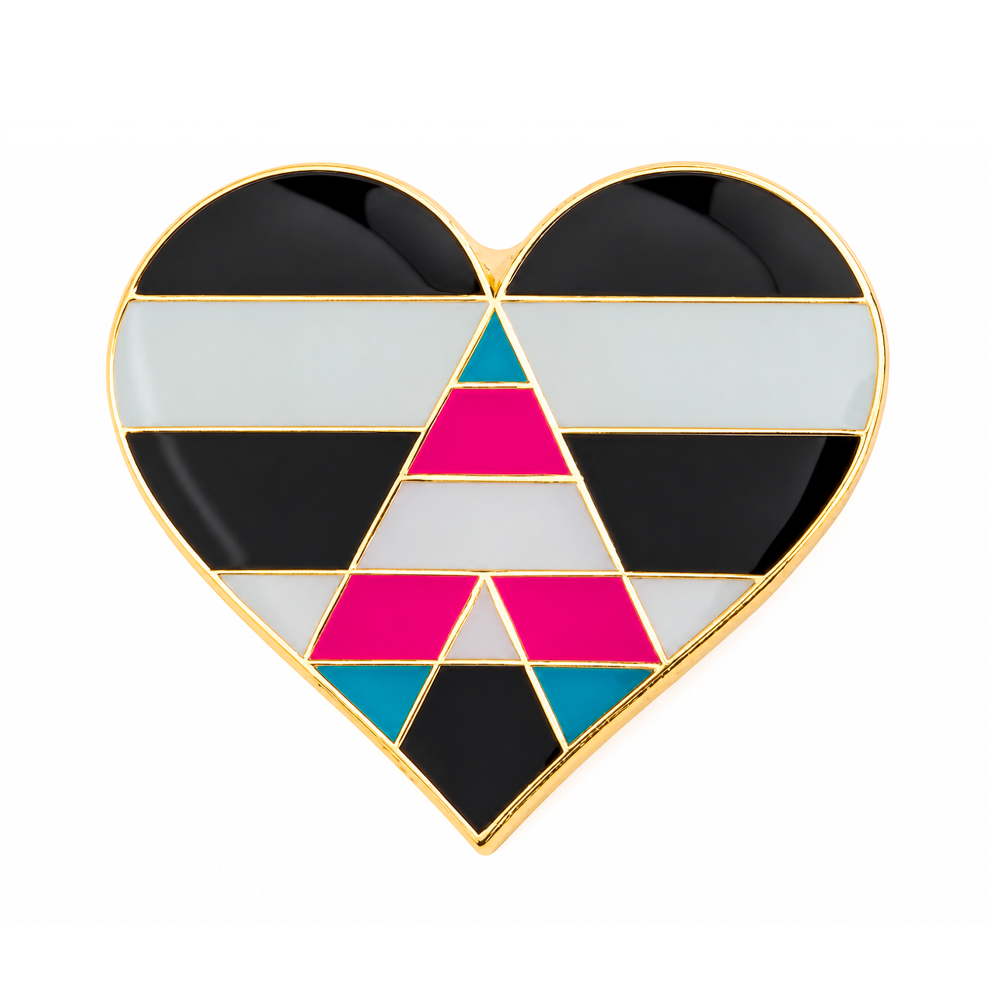 Trans Ally Pride Heart Enamel Pin Badge Imagen principal del producto