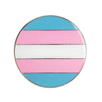 Transgender Pride Flag Round Enamel Lapel Pin Badge