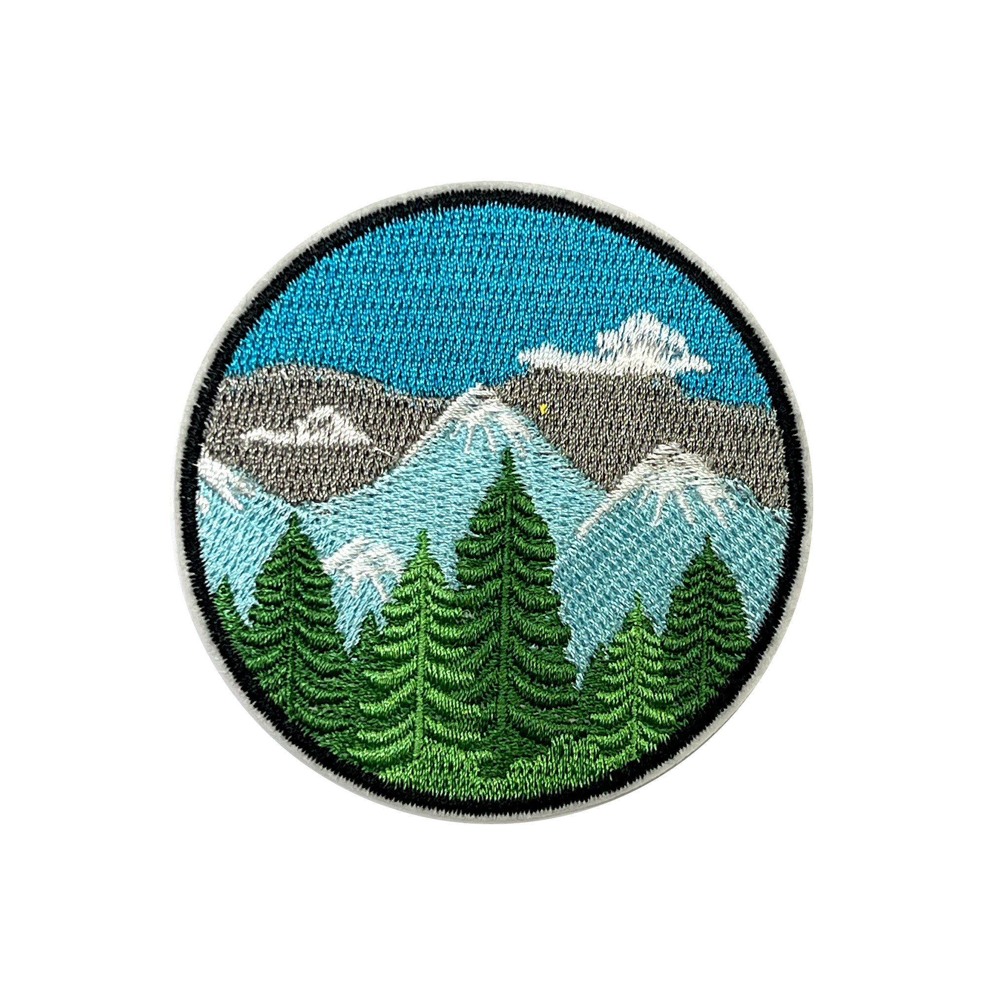 Mountains & Forest Embroidery Patch (7cm) Main image