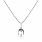 Trident Spear Pendant Necklace – Stainless Steel Mythic Symbol Charm 60cm Chain