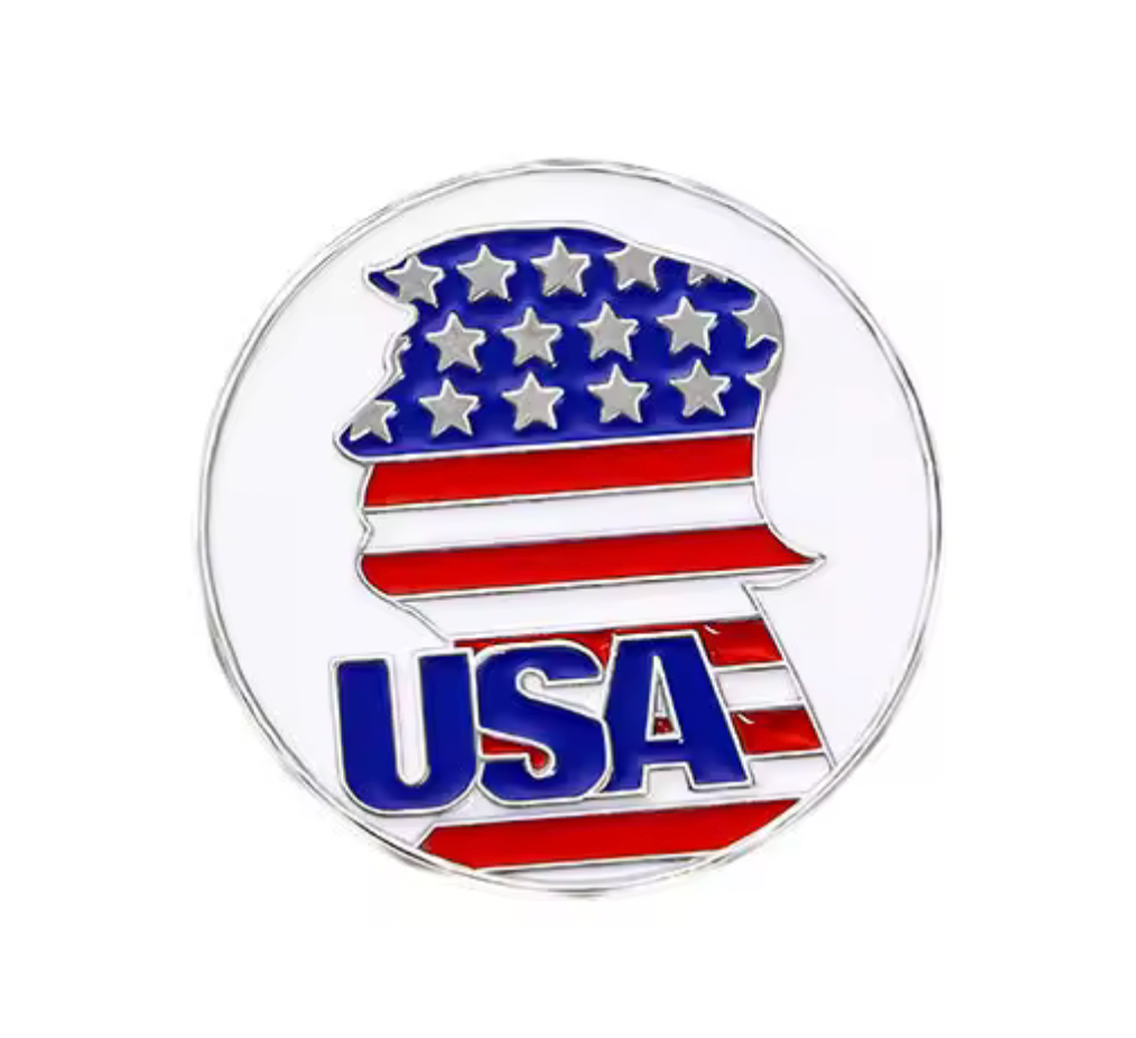 Donald Trump USA Pin Badge Main image