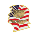Trump Head-Shaped Gold Challenge Coin