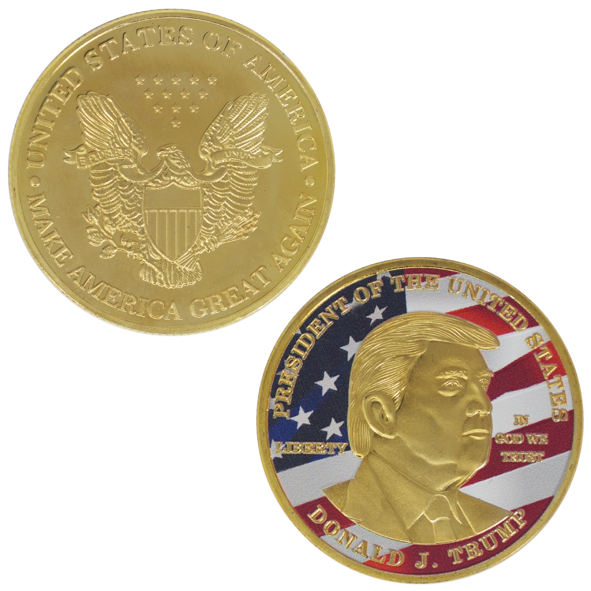 Moneda conmemorativa de oro de Donald J. Trump – "Presidente de los Estados Unidos" Imagen principal del producto