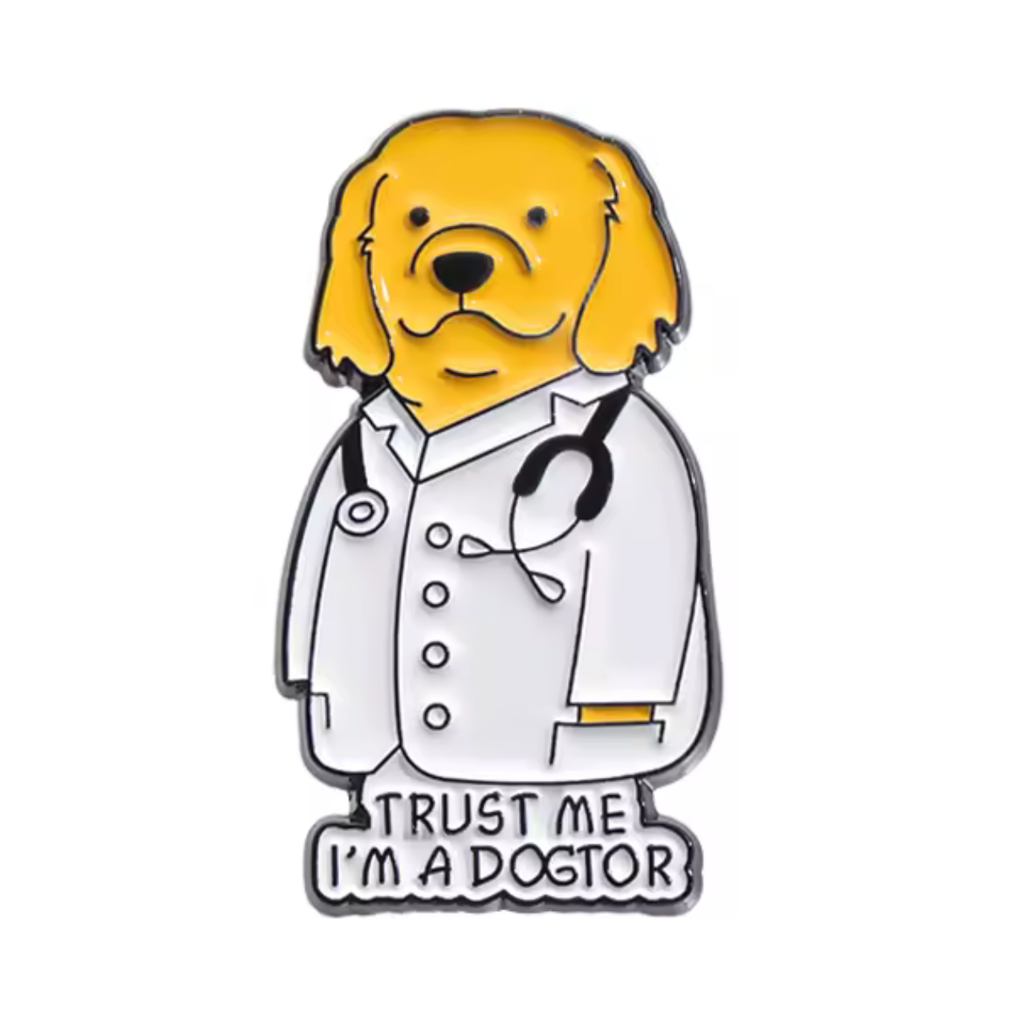 Insignia de metal «Trust Me I'm a Dogtor» Imagen principal del producto