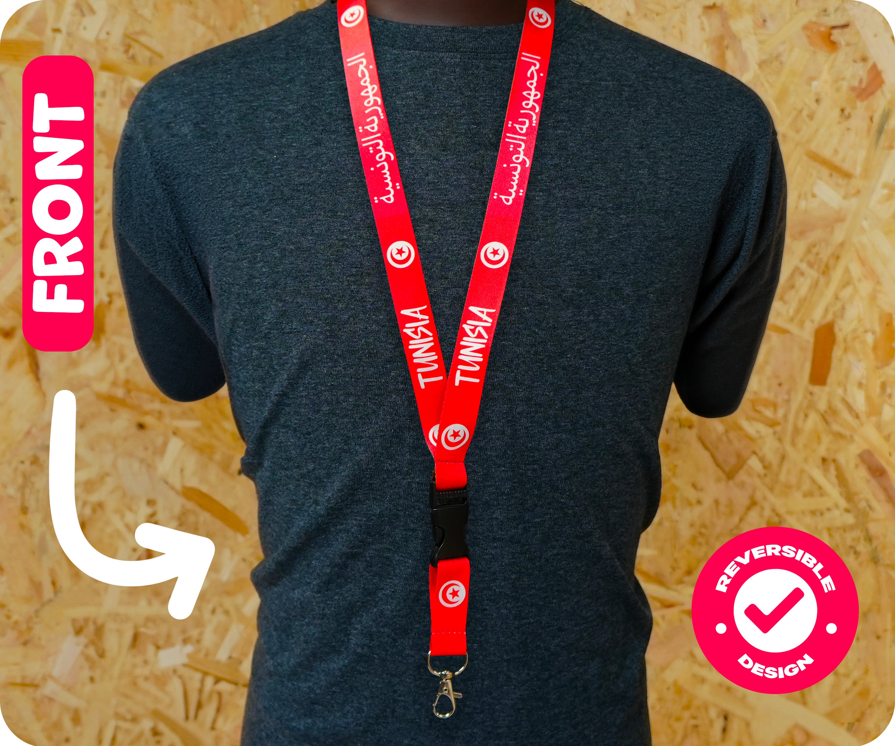 Tunisia National Flag Lanyard