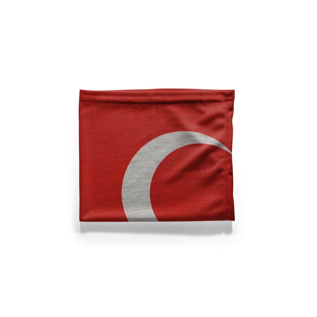 Bufanda tubular con la bandera de Turquía - Mascarilla transpirable para cuello y cara