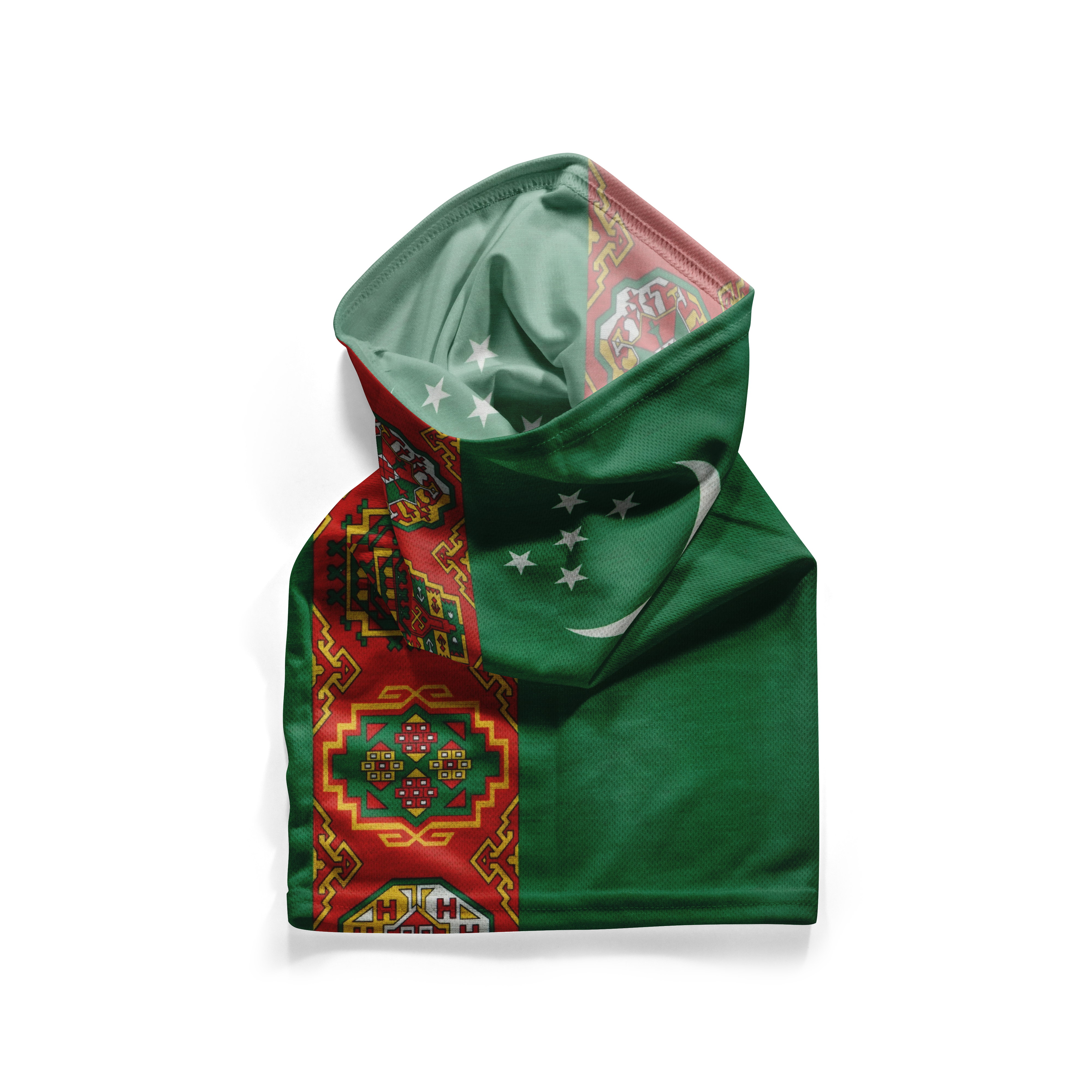 Turkmenistan Flag Snood  – Breathable Mask Neck Gaiter Face Covering Secondary image