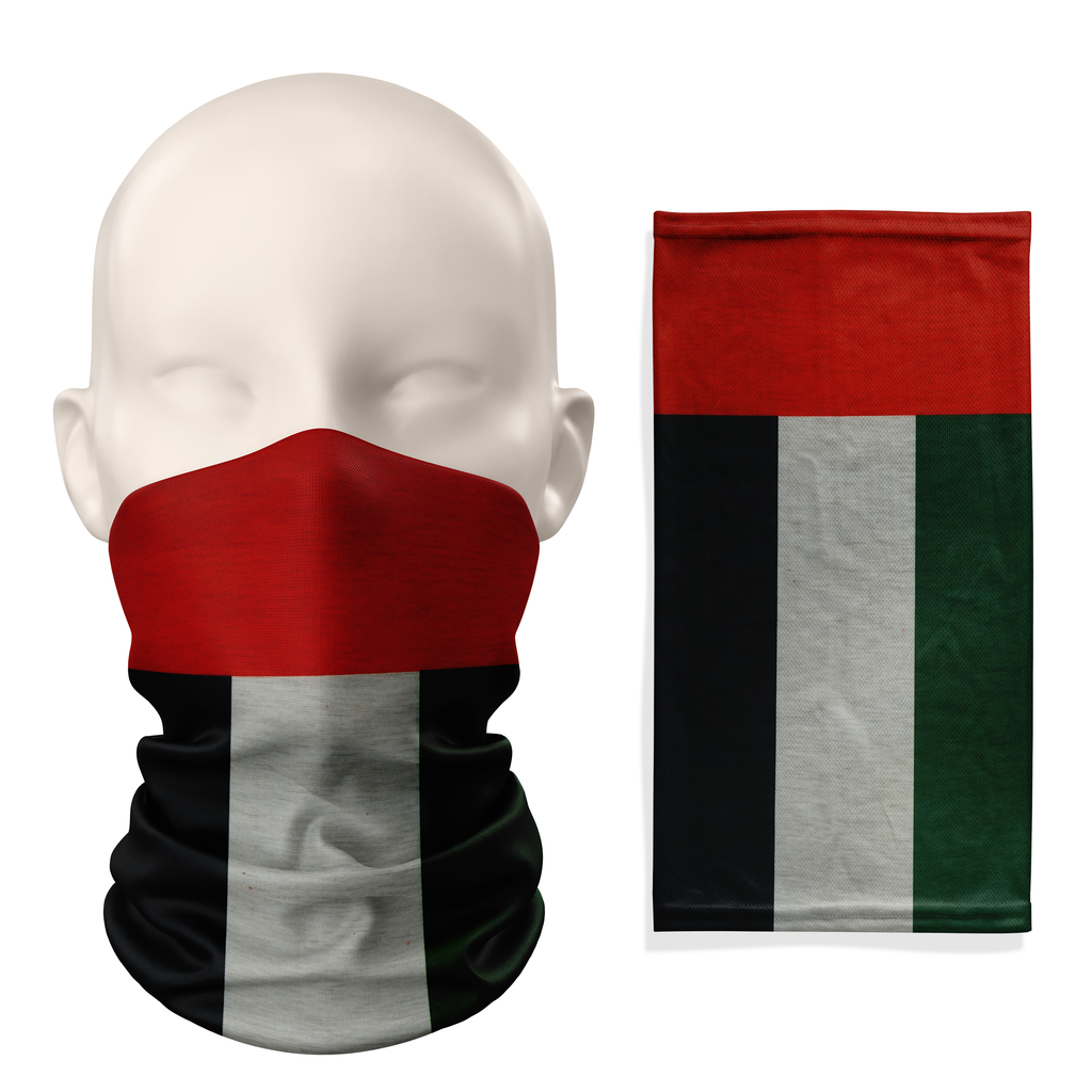 Bufanda/Braga de cuello con la bandera de los Emiratos Árabes Unidos – Mascarilla transpirable para el cuello/cubrecara
