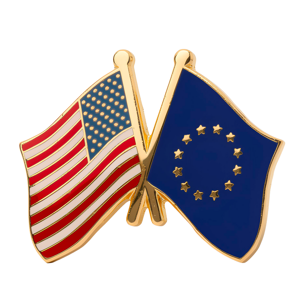 United States & European Union Friendship Pin Badge