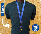 Space Galaxy Alien UFO Lanyard Keychain