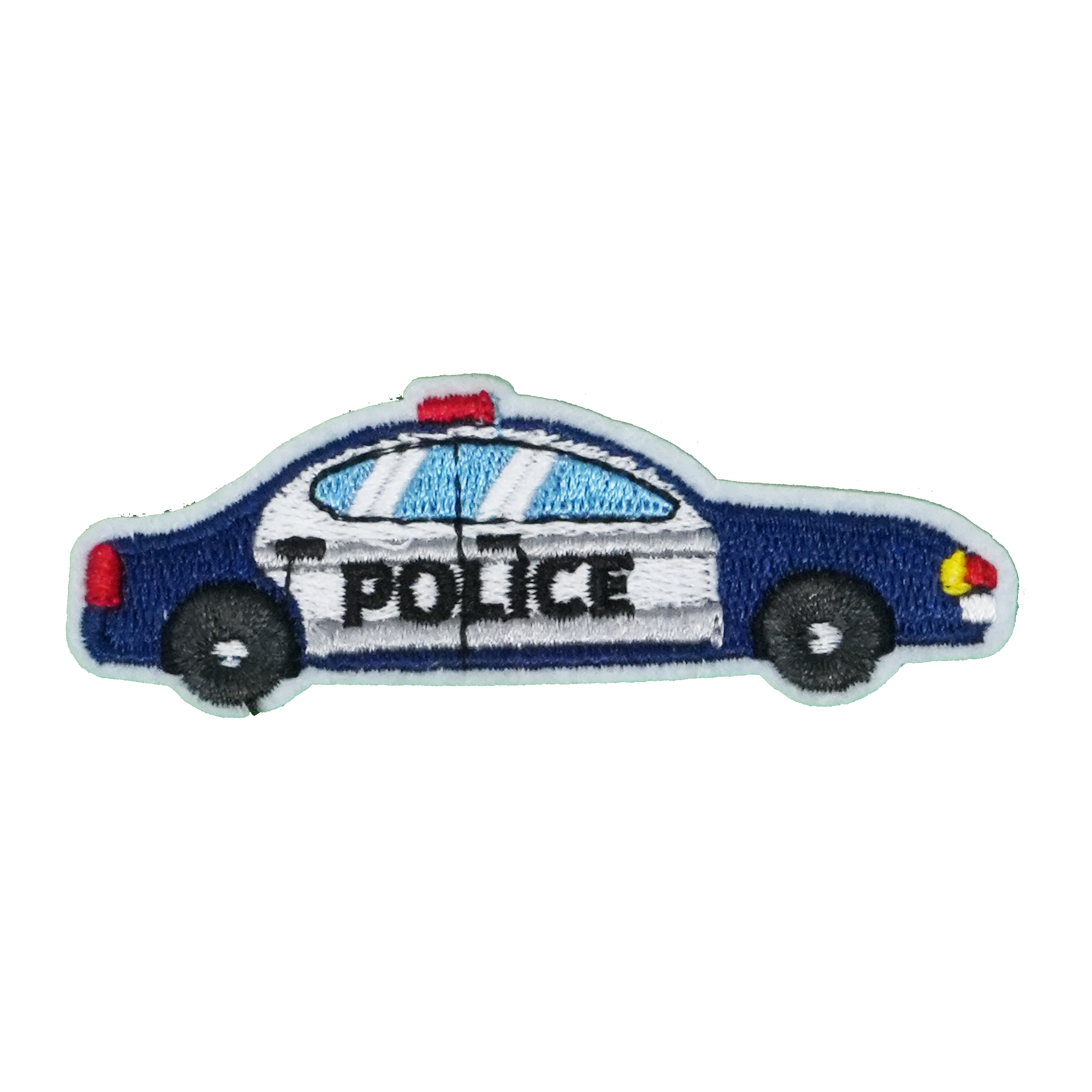 Police Squad Car Patch Iron On (8 x 2.5cm) Main image