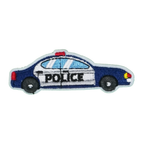Police Squad Car Patch Iron On (8 x 2.5cm)