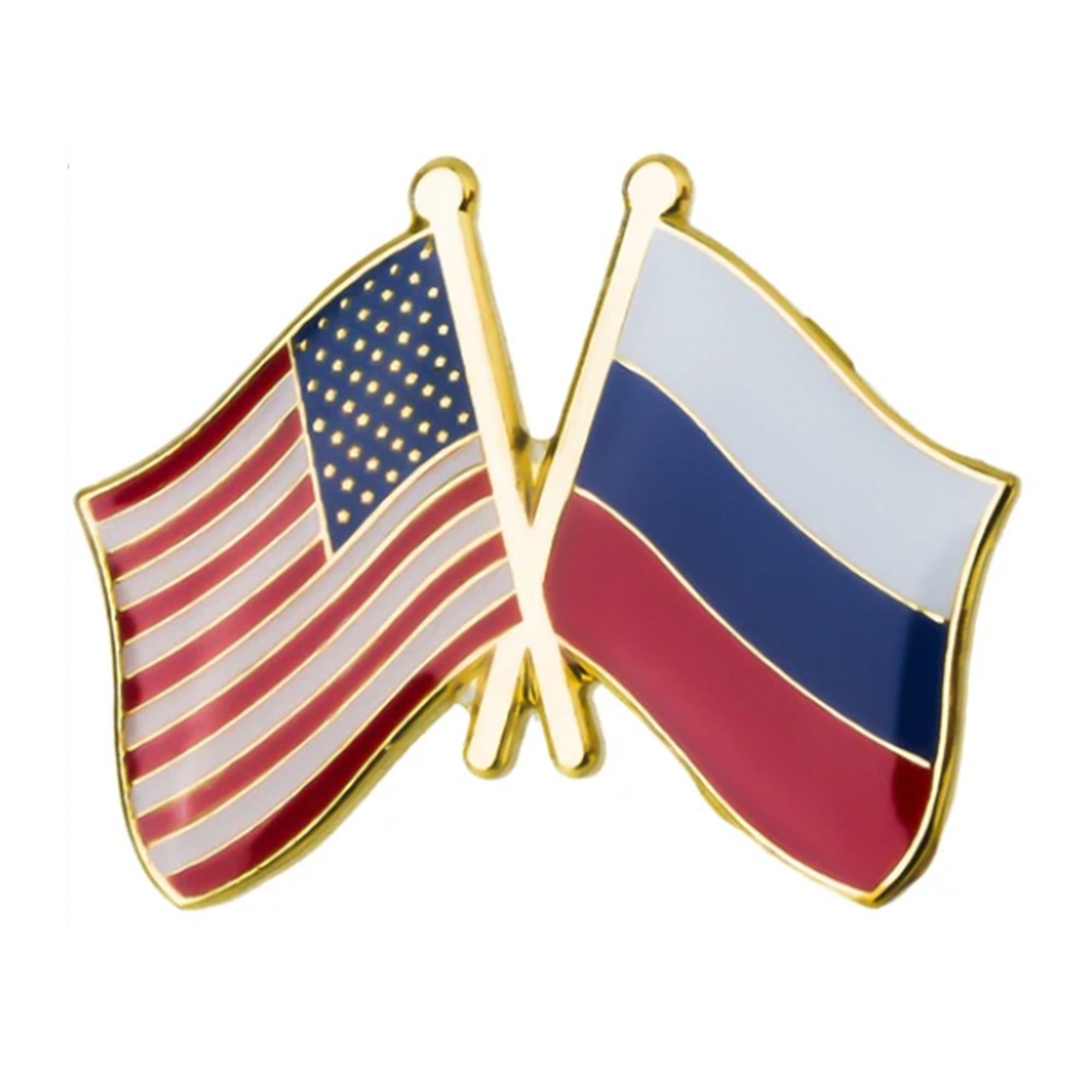 Unites States & Russia Friendship Pin Badge