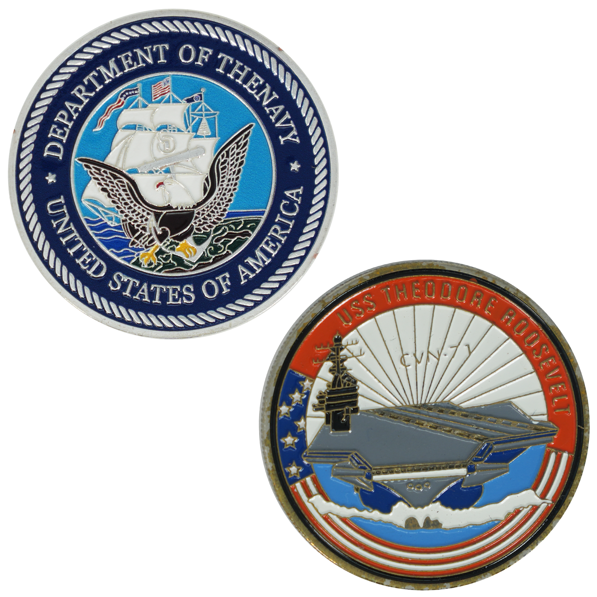 Moneda de desafío del USS Theodore Roosevelt (CVN-71) Imagen principal del producto