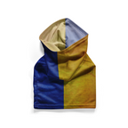 Braga de cuello con la bandera de Ucrania con efecto "grunge" – Mascarilla transpirable y protector facial