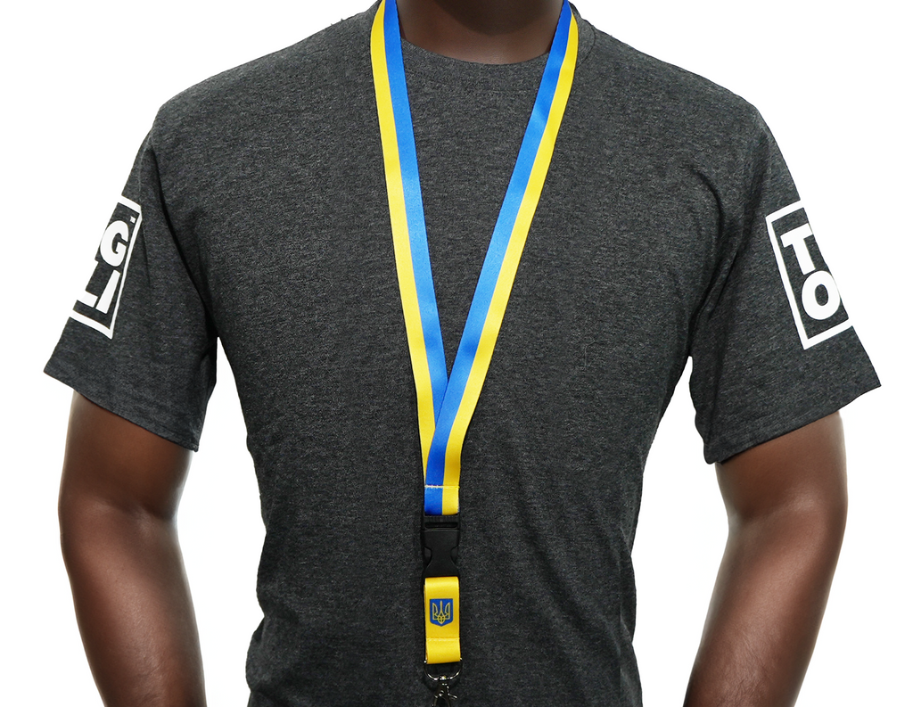 Ukraine Trident Flag Lanyard