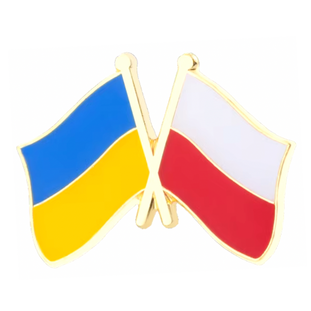 Ukraine & Poland Friendship Pin Badge