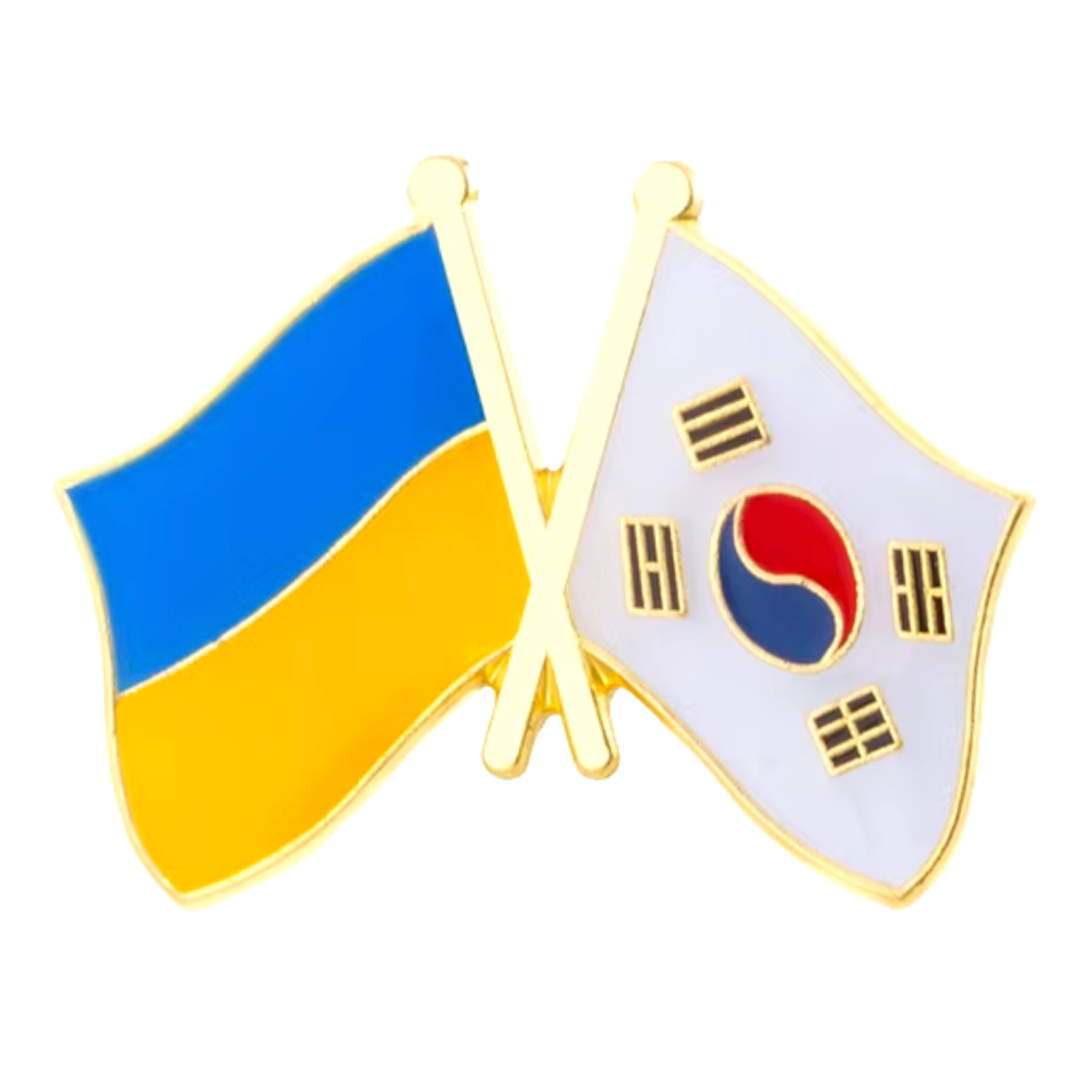 Ukraine & South Korea Friendship Pin Badge