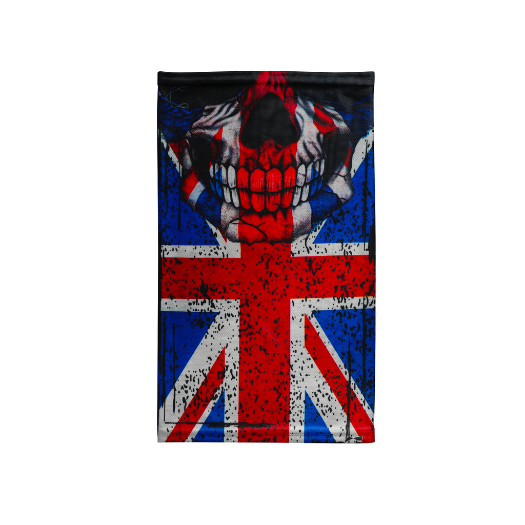 Mascarilla Union Jack con calavera - Braga de cuello transpirable para la cara