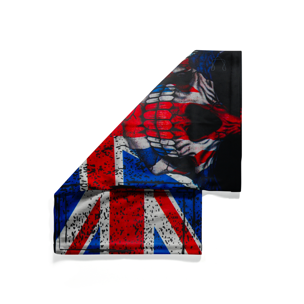 Mascarilla Union Jack con calavera - Braga de cuello transpirable para la cara