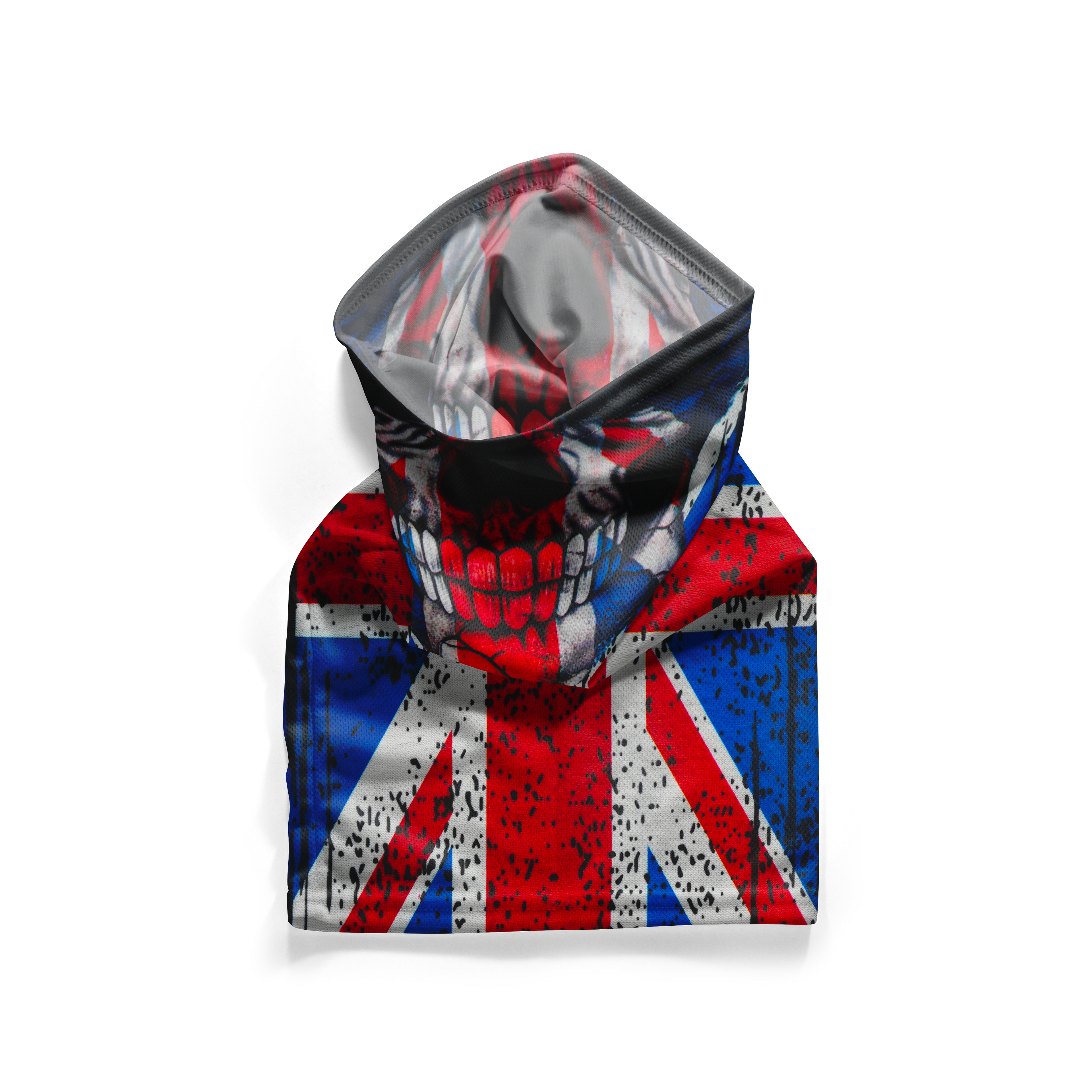 Mascarilla Union Jack con calavera - Braga de cuello transpirable para la cara