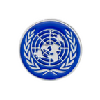 United Nations Button Silver Diplomat Pin Badge