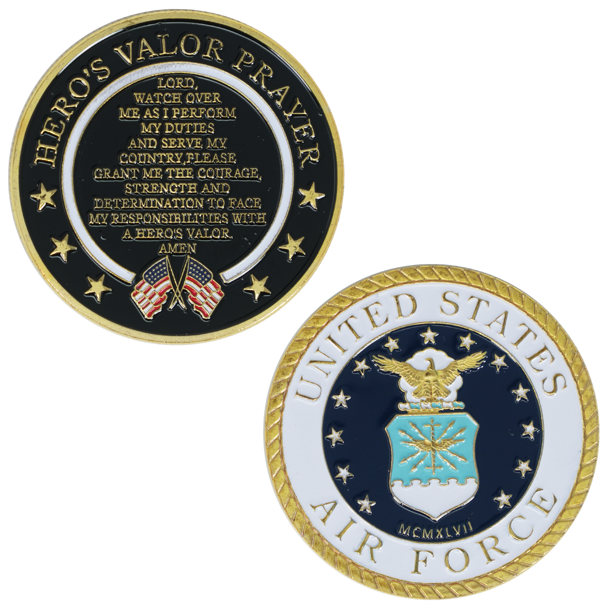Moneda Conmemorativa de la Fuerza Aérea de EE. UU. – Edición de Oración al Valor del Héroe Imagen principal del producto