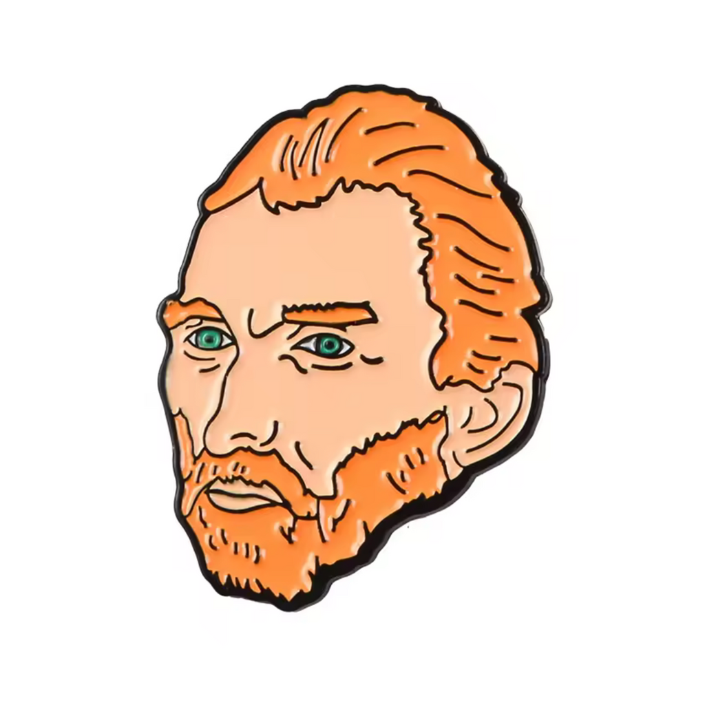 Van Gogh Head Pin Badge