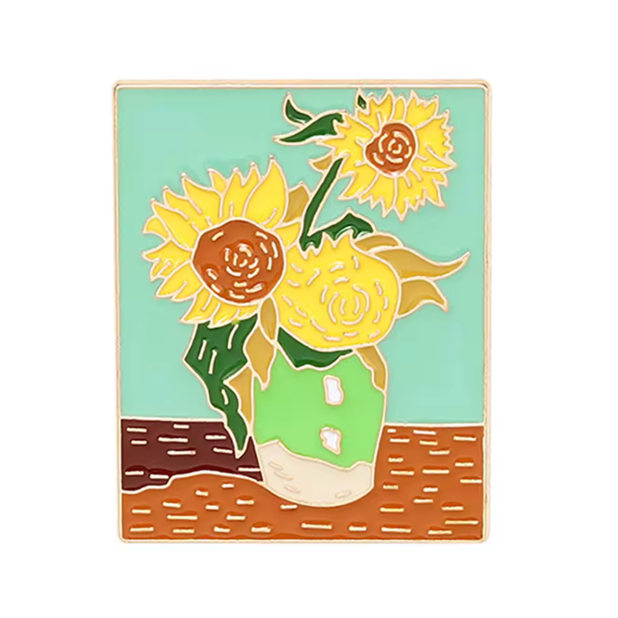 Pin de girasol de Vincent Van Gogh Imagen principal del producto