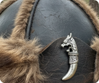Nordic Viking Dragon Tooth Rune Pin Badge