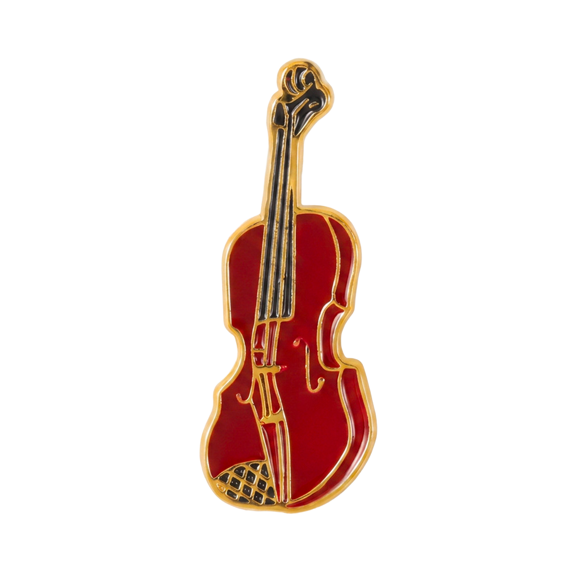 Violin Enamel Lapel Pin Badge