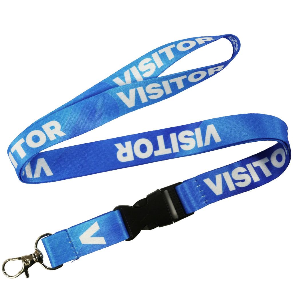 Visitor Lanyard Blue Business Site Pass Lanyard