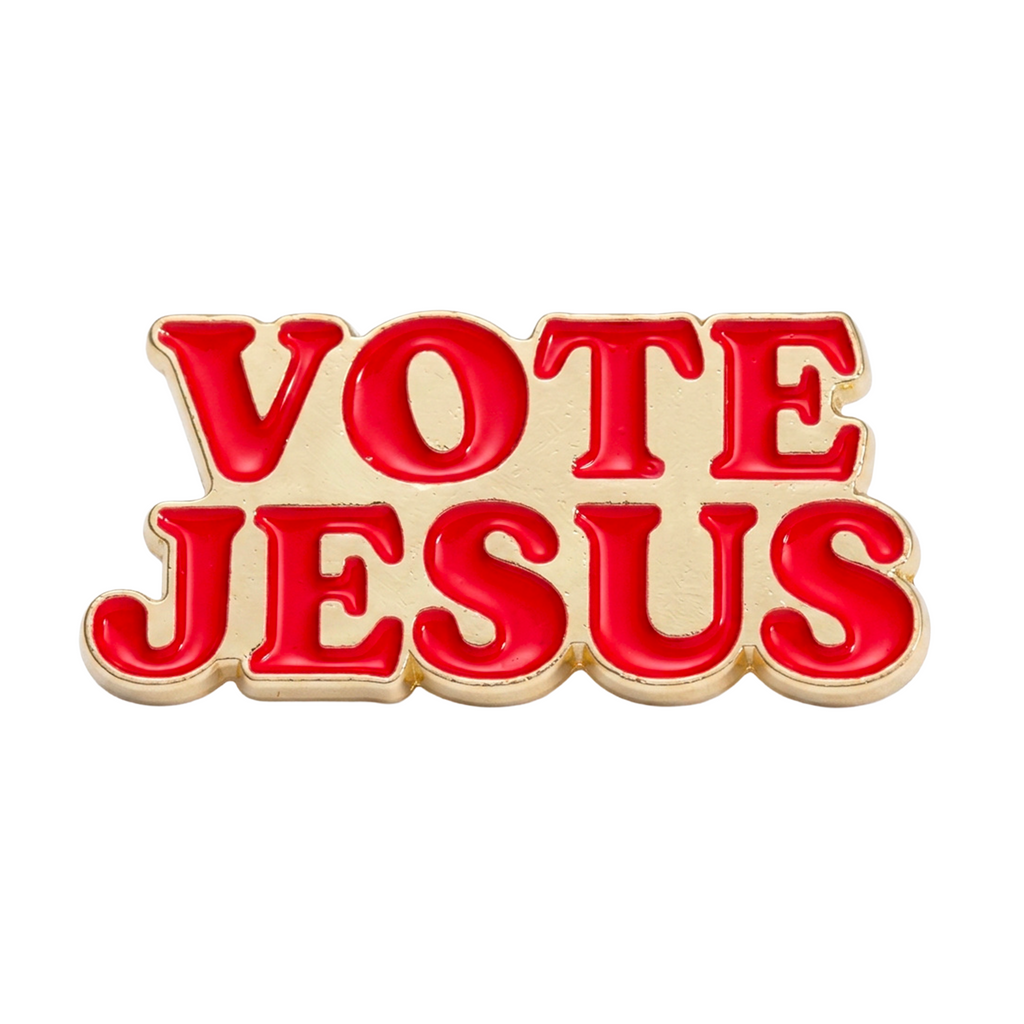Vote Jesus Enamel Lapel Pin Badge