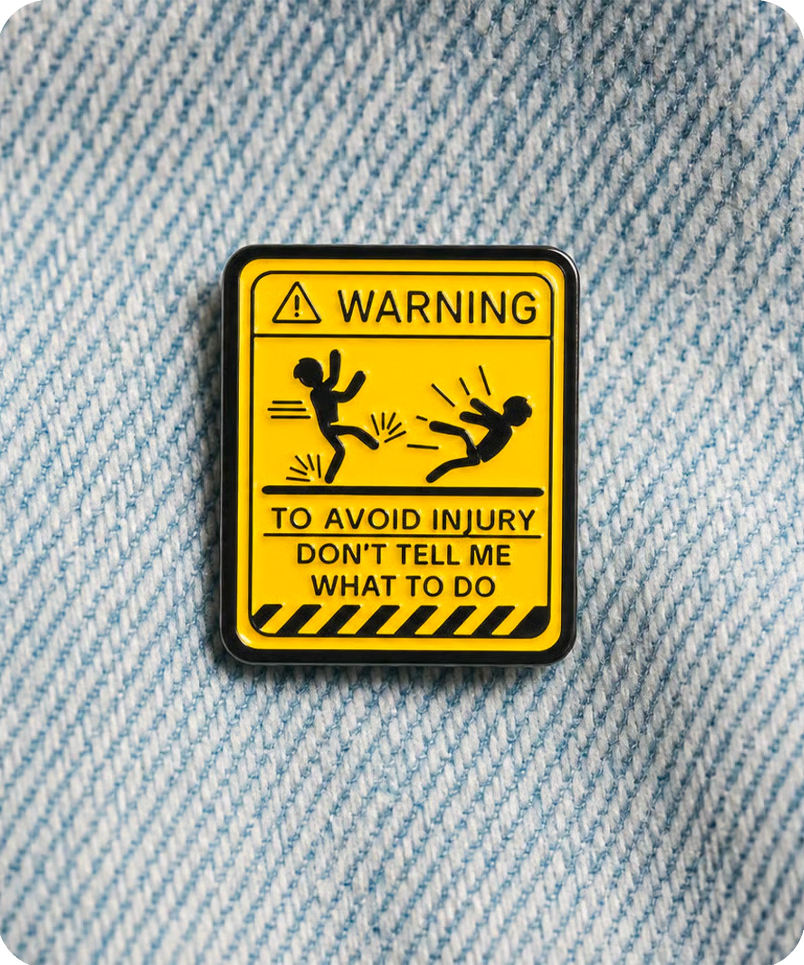Warning Don’t Tell Me What to Do Enamel Pin Badge Imagen secundaria del producto