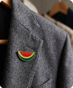 Watermelon Slice Enamel Lapel Pin Badge