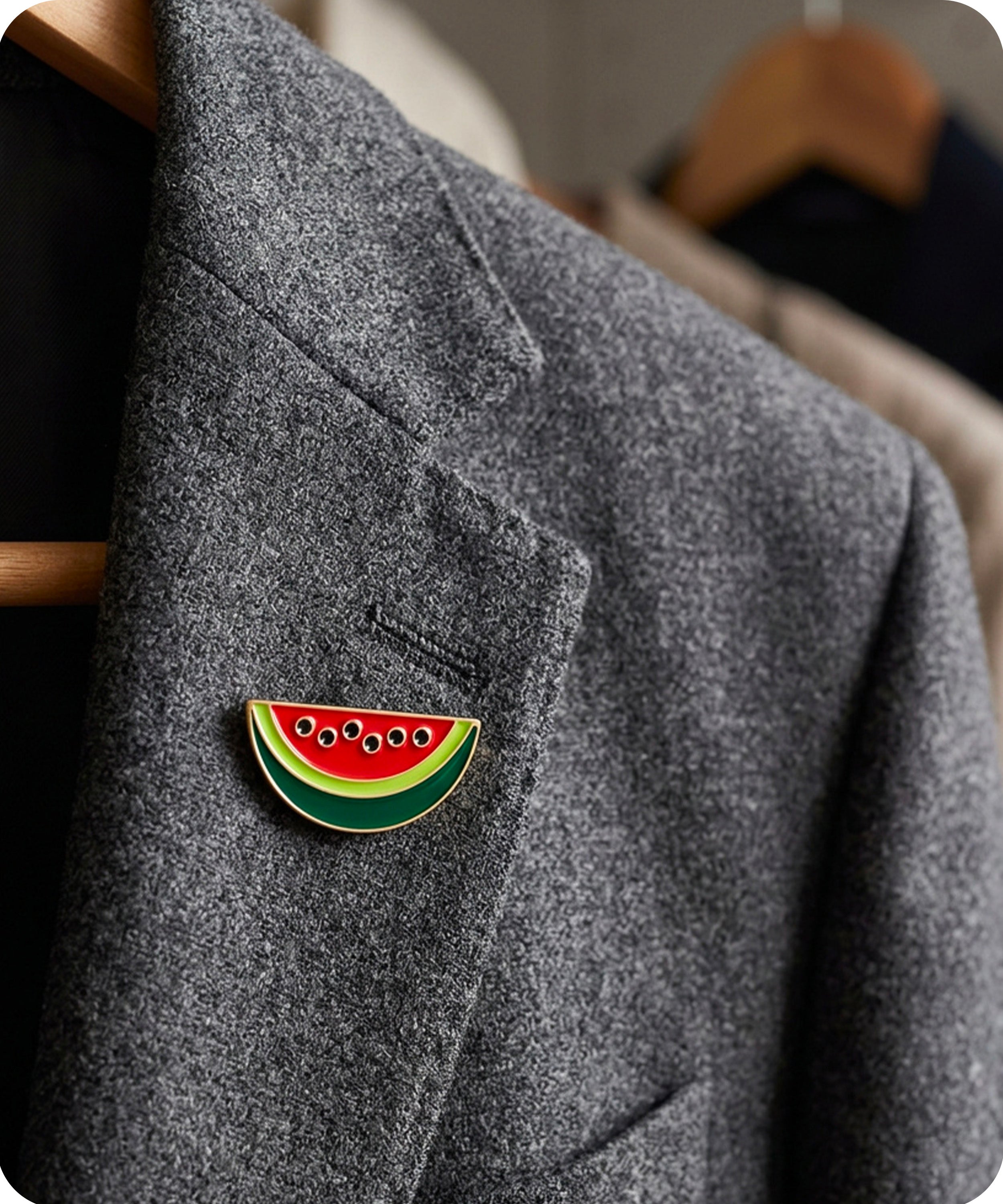 Watermelon Slice Enamel Lapel Pin Badge