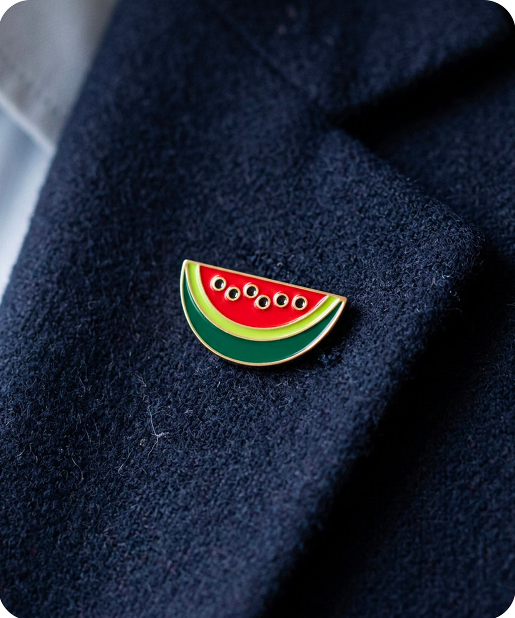 Watermelon Slice Enamel Lapel Pin Badge