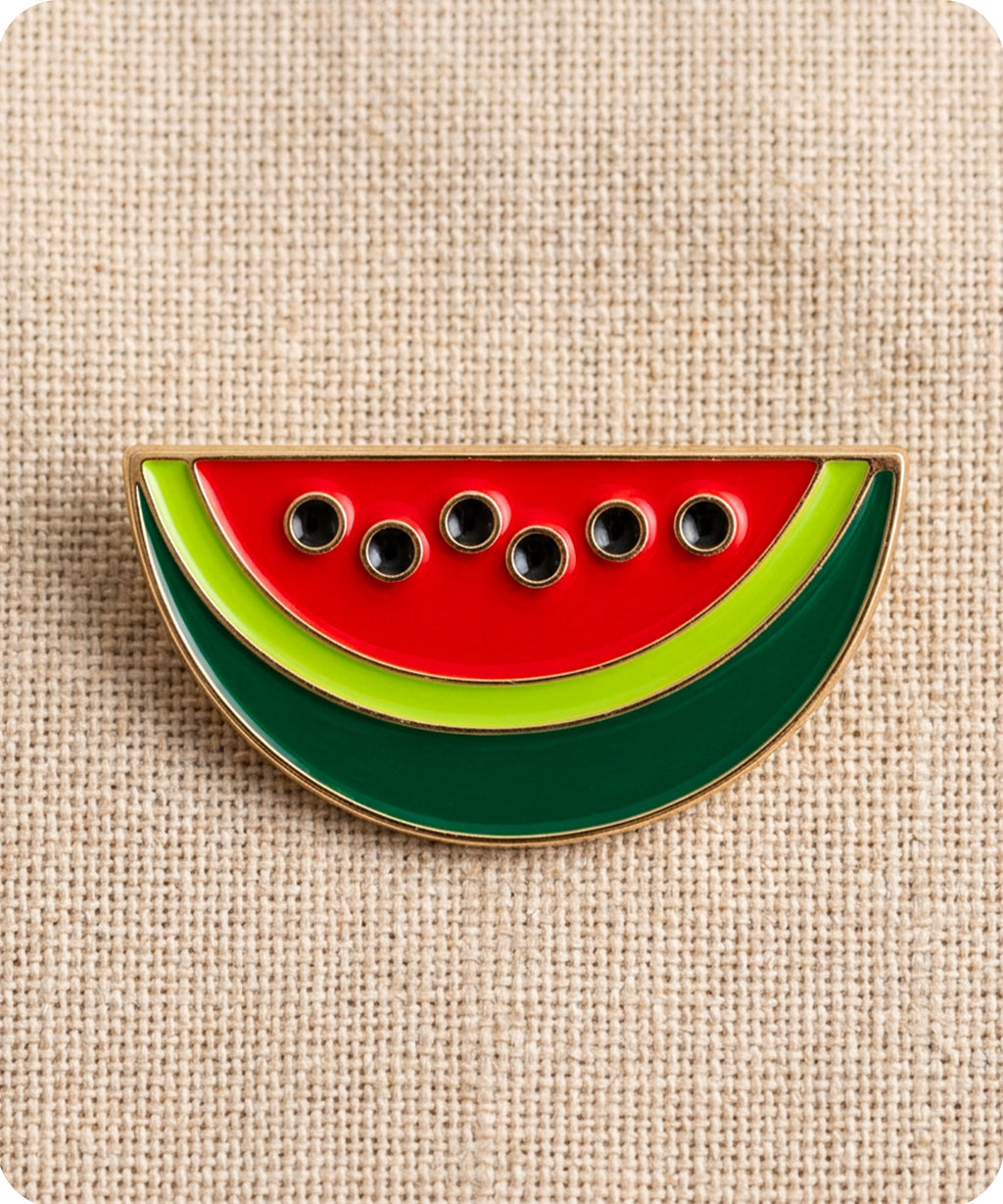 Watermelon Slice Enamel Lapel Pin Badge