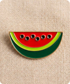 Watermelon Slice Enamel Lapel Pin Badge