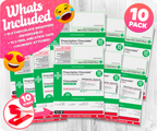 10 X Prescription Chocolate Bar Wrappers | Novelty Joke Fits Most Chocolate Bars