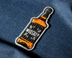 Parche termoadhesivo botella de whisky (8 x 3cm)