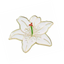 White Lilly Flower Pin Badge