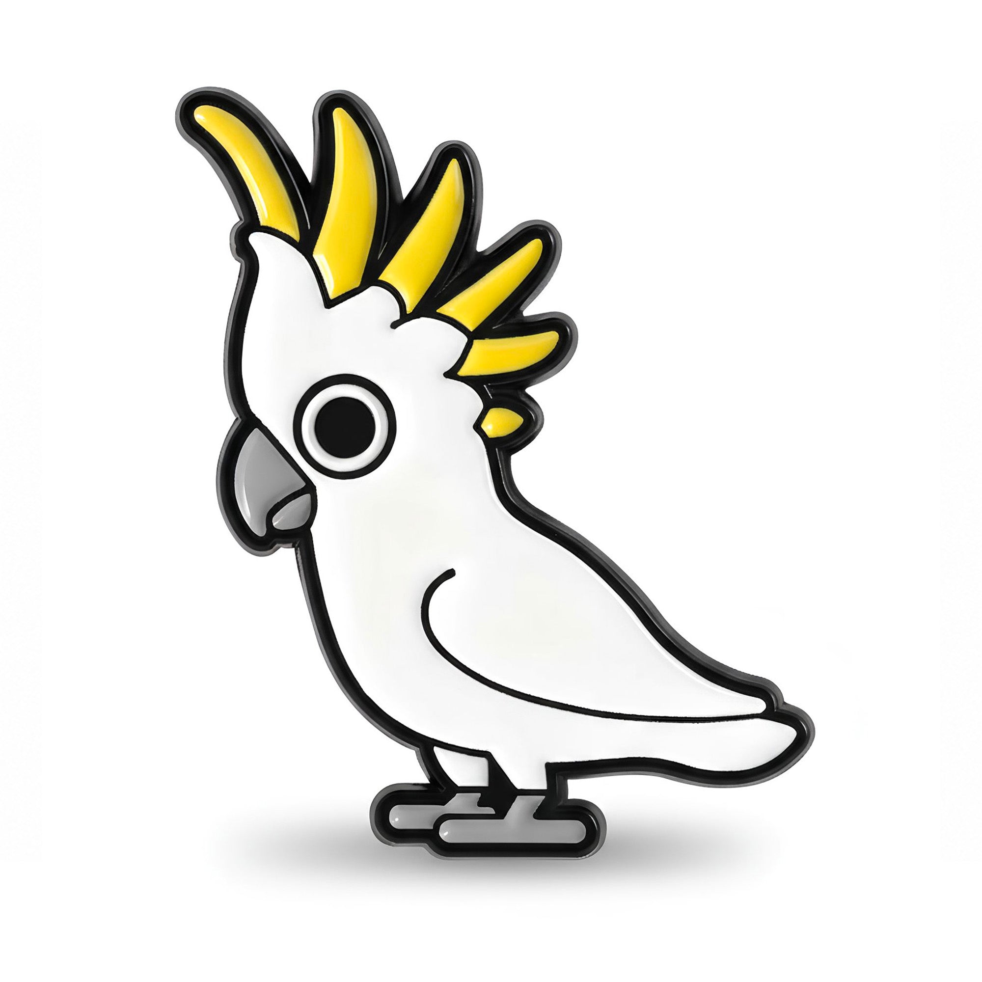 White Cockatoo Enamel Pin Badge Imagen principal del producto