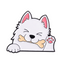 Cute White Puppy Enamel Lapel Pin Badge